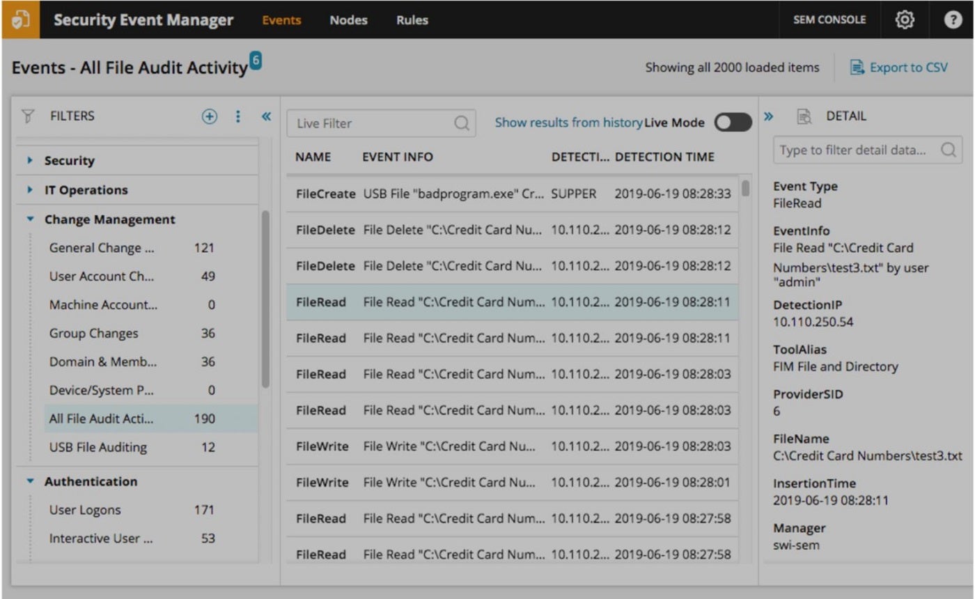 SolarWinds centralized log analyzer.